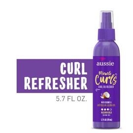 Aussie Miracle Curls Curl Refresher Spray Gel,Hold, for All Hair Types 5.7 fl oz