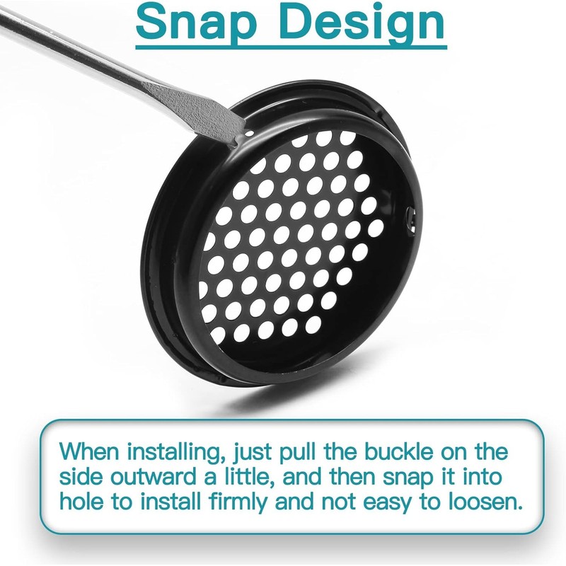 NIDETION Black Soffit Vents 29mm / 1.14” Stainless Steel Circular