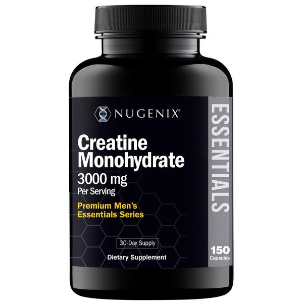 Nugenix Nugenix Essentials Premium Creatine Monohydrate Pills Capsules Supplement, 3000mg,