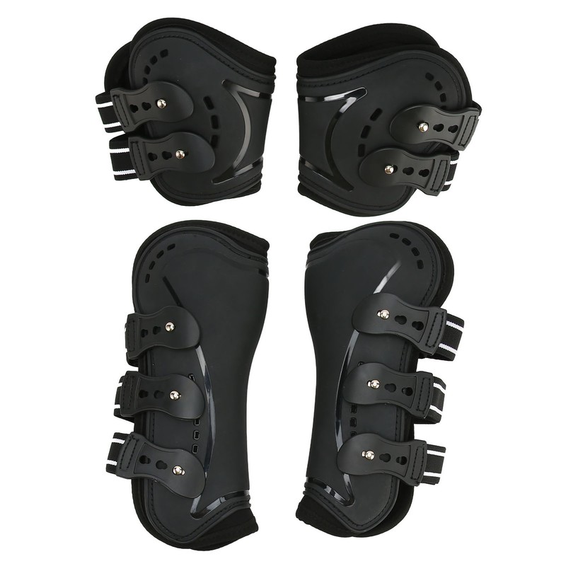 Horse Front Hind Leg Boots Shock Absorption Breathable Open Front
