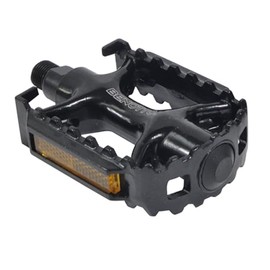 Pedal BENOTTO NWL-979 | 9/16 con Reflejantes | Aluminio Negro | Resistente y Seguro