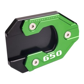 MotHeart Aluminium Side Stand Base for Vulcan S 650 (VN650) 2015-2024 Motorcycle Stability Underlay Side Stand Foot Plate Kick Stand Reinforcement Accessories (Green)