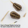 Alwonder 4pcs Carp Fishing Feeder Made by Zinc Weights 20g