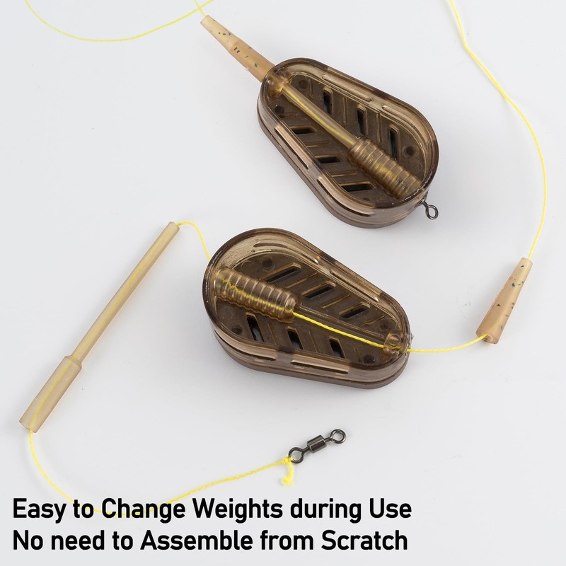 Alwonder 4pcs Carp Fishing Feeder Made by Zinc Weights 20g
