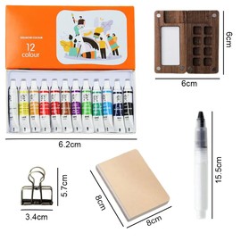Mini Watercolour Set - Portable Artist Watercolour Travel Set, Mini Watercolour Travel Paint Set Travel Palette for Painters, Artists, Students