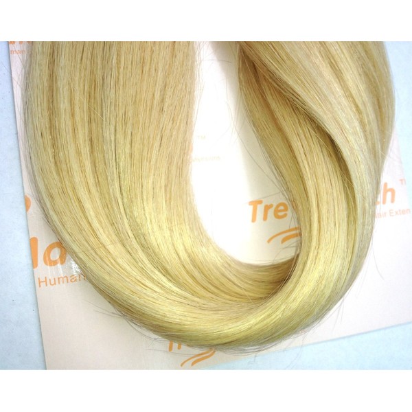 Tressmatch® 16”-18" Remy (Remi) Human Hair Clip in Extensions Light/bleach Blonde (Color #613) 9 Pieces(pcs) Full Head Volume Set [Set Weight: 4.1oz/115grams]
