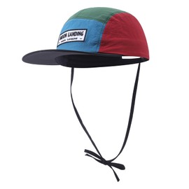 Gvatasz Flat Bill Baseball Cap Waterproof 5 Panel Hats Hip Hop Trucker Dad Hat Street Style Skateboard Hat Quick Dry Hat,Blue