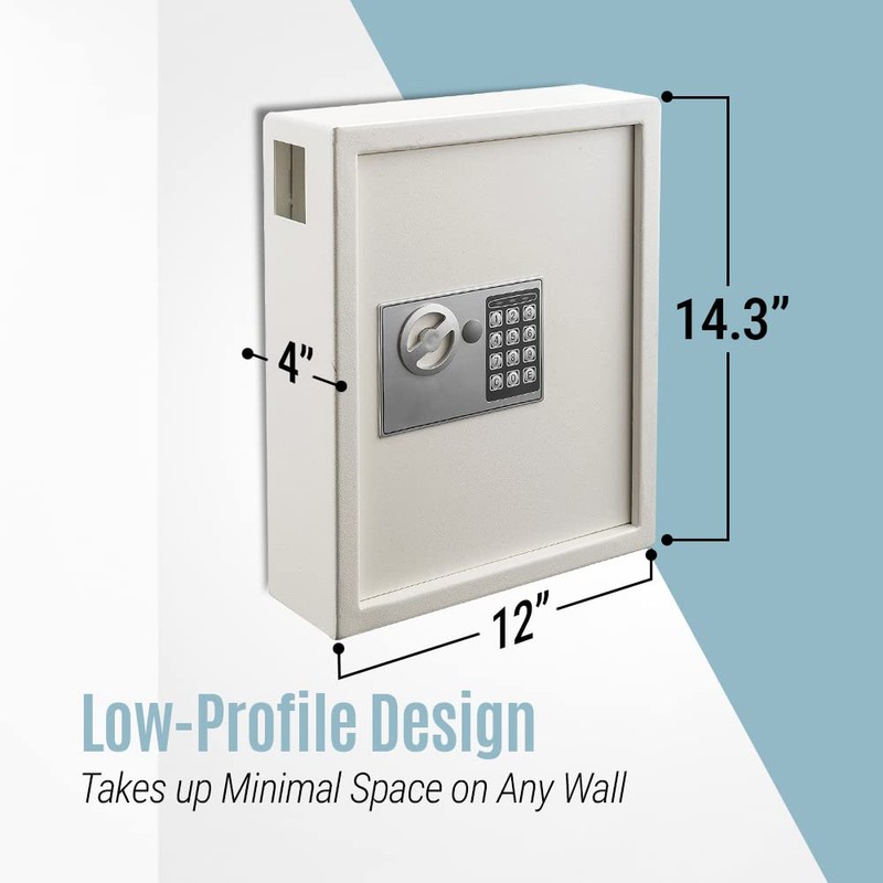 Adiroffice Key Holder Wall Mount - 40-keys Lock Box with