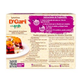 DGari Polvo para preparar gelatina a tu gusto sabor uva 23g
