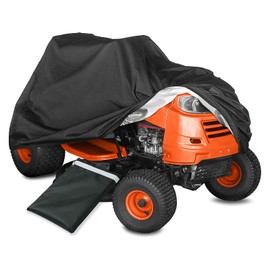 Lawn Mower Cover 72 x 54 x 46 Inch Outdoor Garden Lawn Tractor Anti UV Protection Durable 210D Dustproof Ride-on Garden Tractor for All Seasons/Weather
