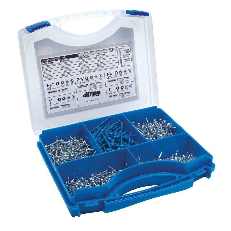 Kreg SK03 Pocket-Hole Screw Kit in 5 Sizes