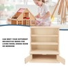 Dollhouse Bookshelf 1:12 Wooden Miniature Decoration Rugged Dollhouse Bookcase for