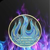 Sobriety Coin Year 1-20 (Blue Flames), Metal