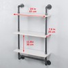 MBQQ Industrial Shelving,Bathroom Shelves with Towel bar,24in Rustic Metal Pipe