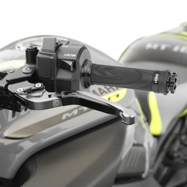 Area1 Lenkergriffe Motorrad Griffe für Multistrada V4 V2 (S/Grand Tour/Sport/RS/Piekes Peak/Rally/Radar/Travel/Full) 950 620 1000 1100 1200 1260 (DS/S/Enduro/DAir) (RS1,Schwarz,22/24/25mm)