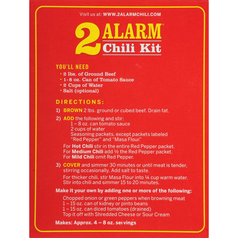 Wick Fowler's 2-Alarm Chili Kit, Texas Style Chili Seasoning Mix