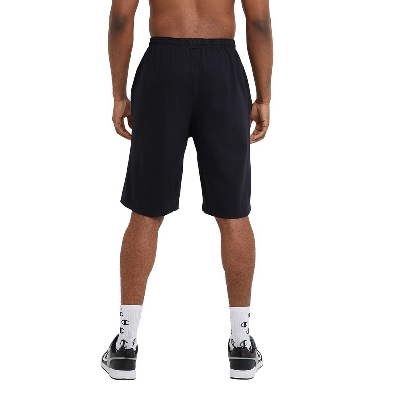 Champion Graphic Jersey Short, Pantalones Cortos Hombre, Negro (Black), G