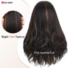 Yaki Curly Headband Wig For Black Women 26 Inch Brown