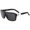 Dragon Men's Shield Sunglasses, Black/Ll Smoke, 60 mm