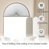 Arch Window Pleated Blinds Half Circle Window Shades Cordless Non-Woven
