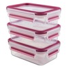Emsa 515582 Food Clip & Close, Plastic, Transparent / Pink,