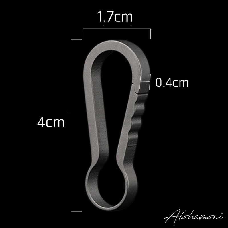 ALOHAMONI Titanium Carabiner Keychain Key Ring Key Hook Key Case