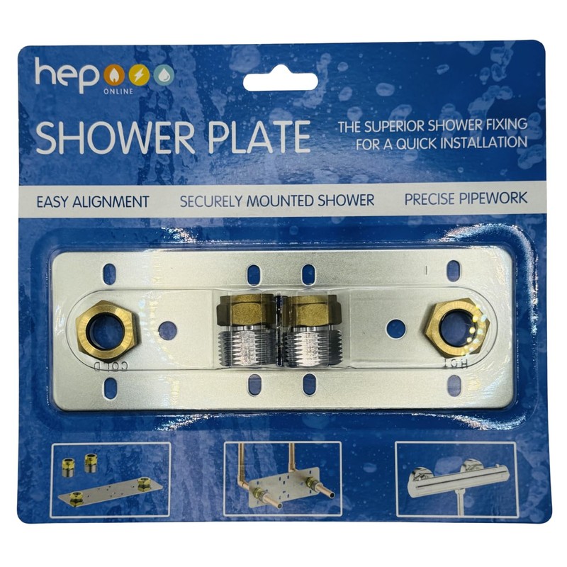 hep® Shower Plate SP8 Concealed Fixing for Exposed BAR Valve