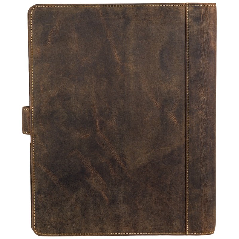 Greenburry Vintage Leather Writing Case, A4 Conference Folder, Document Folder,