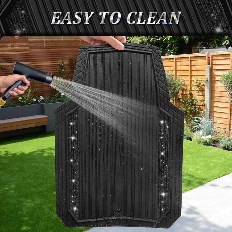 Bling Glitter Car Floor Mats Heavy Rubber Deep Water Proof,