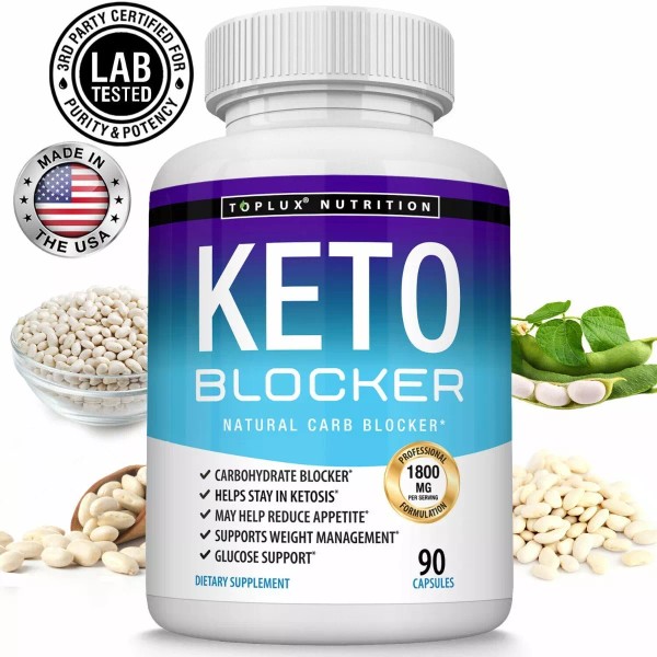 Top Lux Nutrition Keto Blocker 1800mg (90 Cápsulas) Pérdida De Peso Hecho Usa