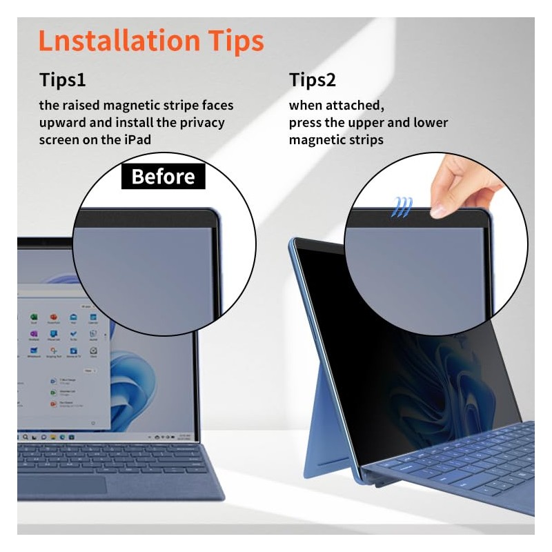 Thorani Magnetic Privacy Screen Protector Protects Display and Data for
