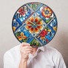 YANENDIE Mexican Ceramic Tile 1 Wall Clock - Silent Non-Ticking