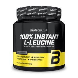 BioTechUSA 100% Instant L-leucine, Amino Acid Drink Powder, Sugar-, Lactose- and Gluten-Free, 277g, Unflavoured