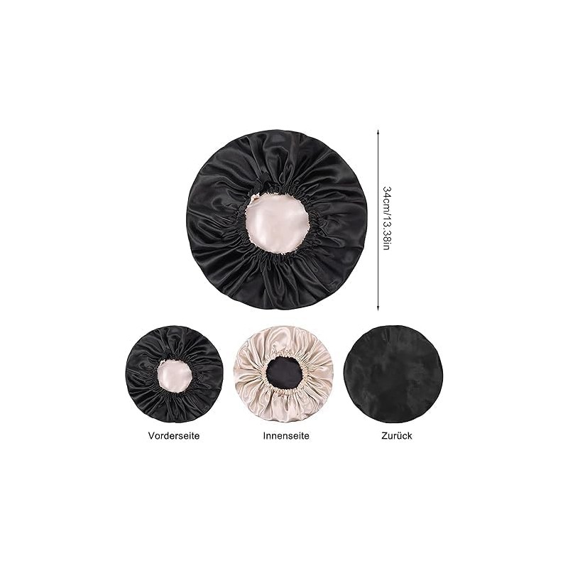 FOLAI 1 Piece Satin Bonnet Night Sleep Hat Adjustable Sleep