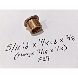 Oilite Flange Bushing Bronze 5/16 id x 7/16 od x 3/8 Brass Bush Spacer Bearing