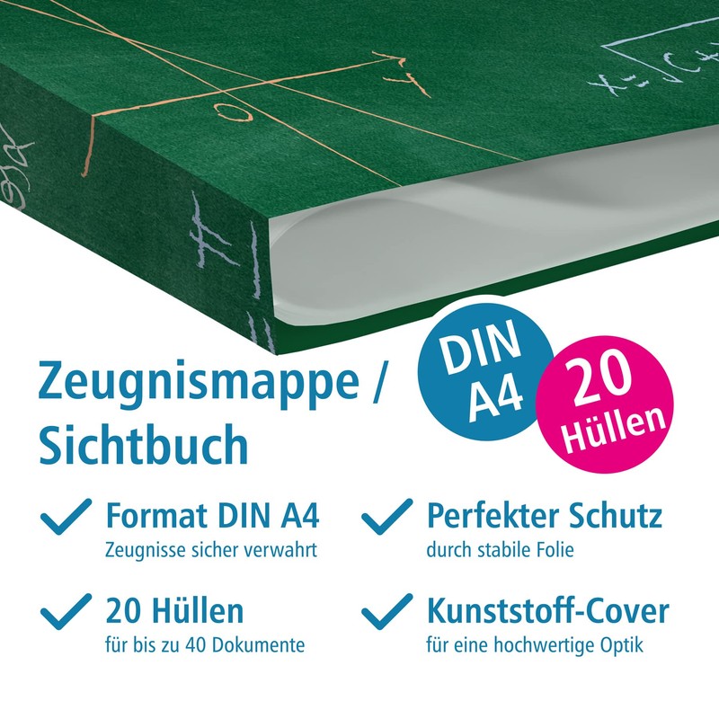 itenga Certificate Folder with Motif, A4 Sturdy Document Folder, Display