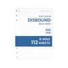 Yoment Discbound Lined Refills for 6.1 x 8.3 Hardcover Notebook,