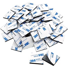 60 Pack Square Double Sided Foam Tape Strong Pad Mounting Adhesive Tape (Black)