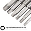 Saipor 12PCS Magnetic Square Head Screwdriver Bits Set 2 Inch
