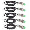5Pcs Proximity Switch 2 Wire Normally Open 68Hz Response Frequency
