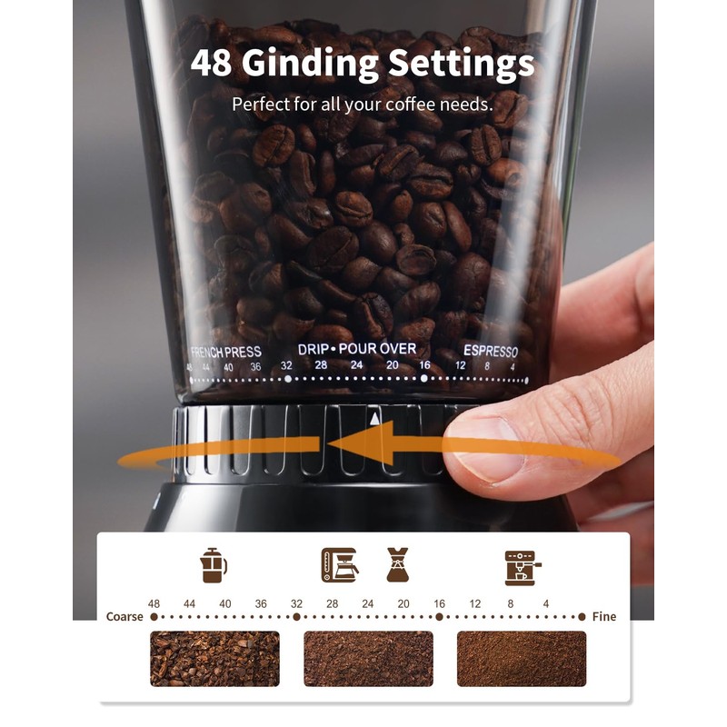 SHARDOR Professional Conical Burr Coffee Grinder, Coffee Bean Grinder with