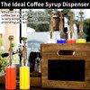 4 Pcs Coffee Syrup Dispenser, 750ml Syrup Bottles, Syrup Dispenser