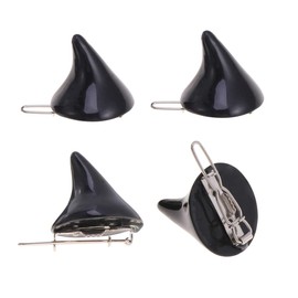 FRCOLOR Devil Horns Hair Clip Halloween Hairpin Cartoon Cosplay Hair Barrette Headwear for Halloween Party Cosplay Costume 4Pcs (Black)