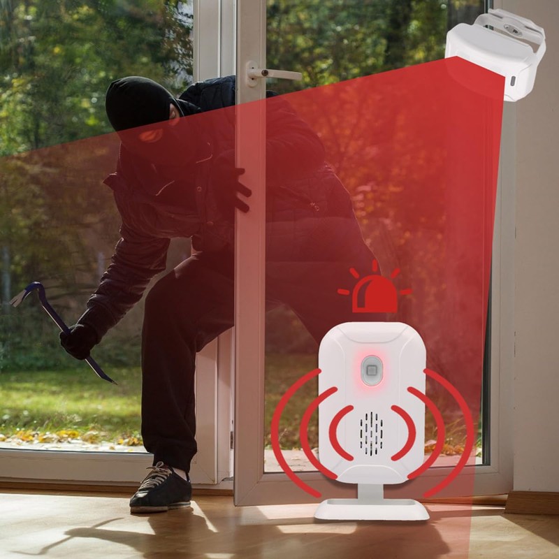 Meichoon Motion Sensor Alarm Wireless Home Security Alert System Doorbell