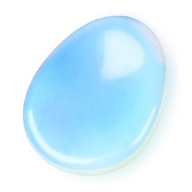 Artistone Opalite Crystal Thumb Worry Stone Hand Carved Healing Crystal Pocket Palm Stone for Anxiety Stress Relief, Meditation Reiki, Water Drop Shaped