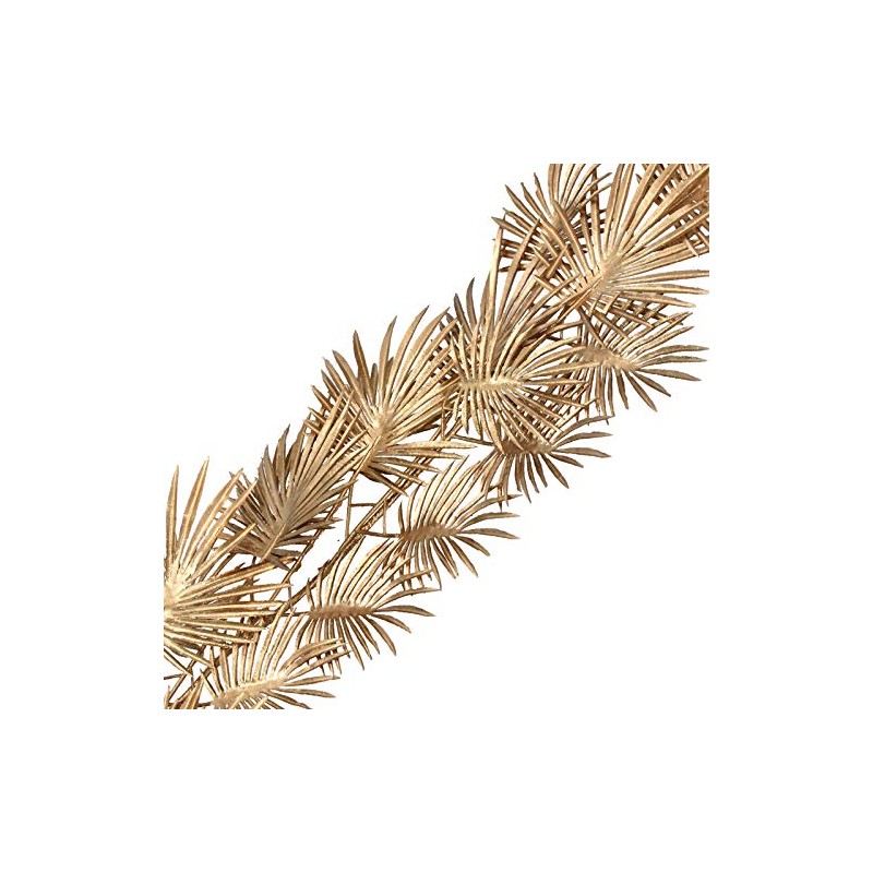 Gisela Graham CHRISTMAS GOLD PALM LEAF GARLAND 180CM
