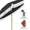 AMMSUN 7ft Patio Umbrella with Fringe Outdoor Tassel Umbrella UPF50+