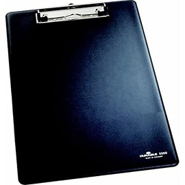 Durable 235001 Blockklemme, verstärkte Weichfolie, Klemme: oben, 220 x 320 x 17 mm, schwarz