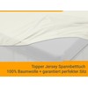 npluseins Fitted Sheet for Topper, 100% Cotton, 1598.2327, Approx. 140-160