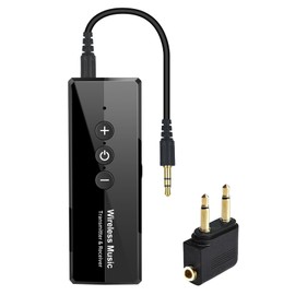 Upgraded Bluetooth 5.4 Transmitter Receiver, USB-C Bluetooth Audio Adapter for Airplane TV Car Gym Home Stereo System, Can Pair 2 Wireless Headphones Simultaneously